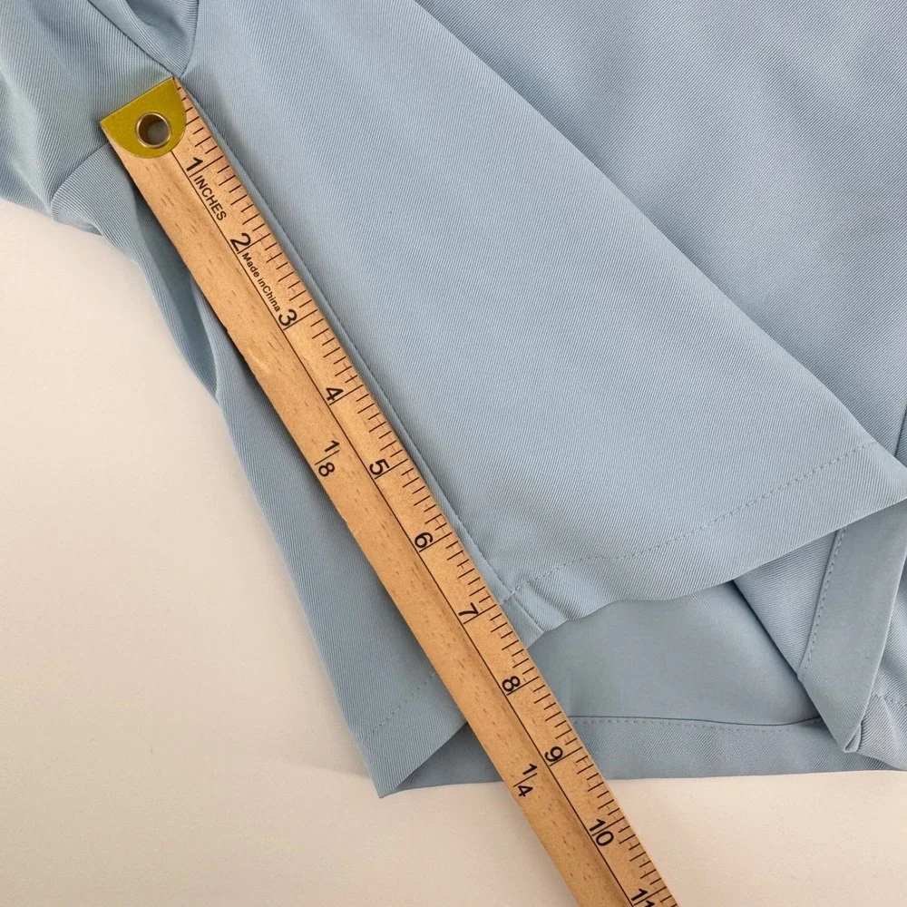 G Fore Mens Golf Shorts Light Blue Performance Size 32 Flat Front Luxury Sport